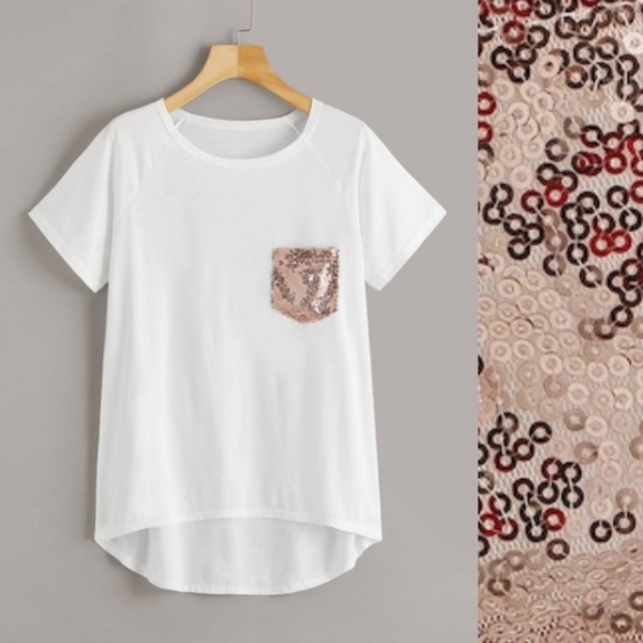 WILA Tops - 🛍 Sequin Pocket Tee